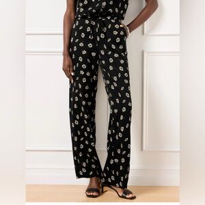 Talbots Black and White Patterned Pants M